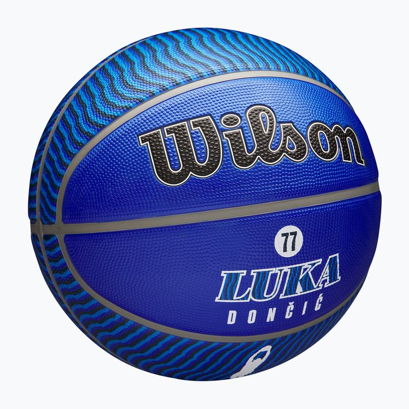 Piłka do koszykówki Wilson NBA Player Icon Outdoor Luka blue rozmiar 7 2