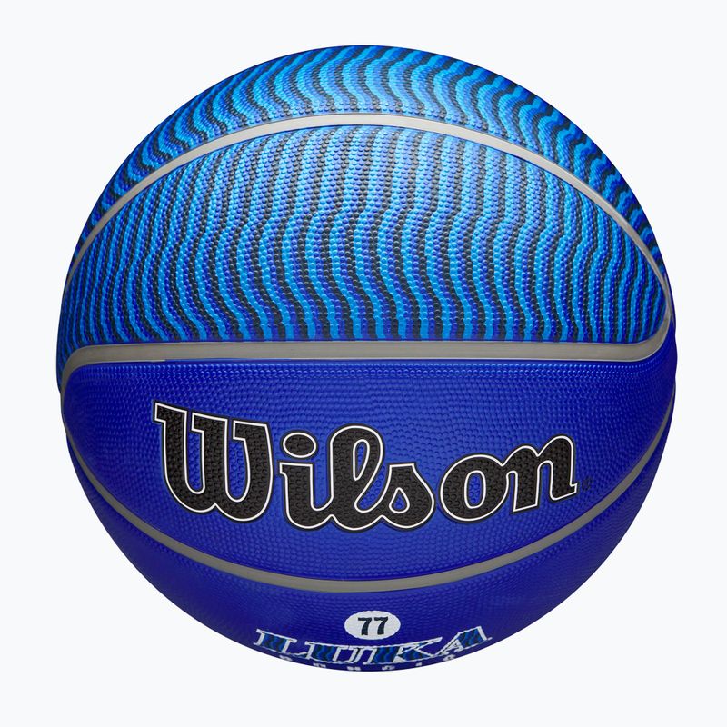 Piłka do koszykówki Wilson NBA Player Icon Outdoor Luka blue rozmiar 7 5