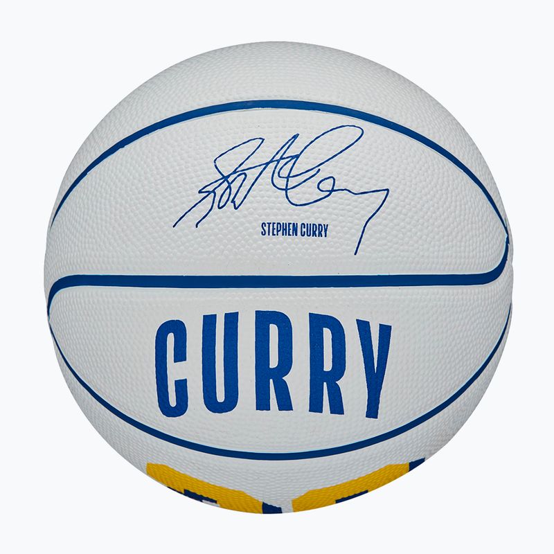 Piłka do koszykówki dziecięca Wilson NBA Player Icon Mini Curry white rozmiar 3