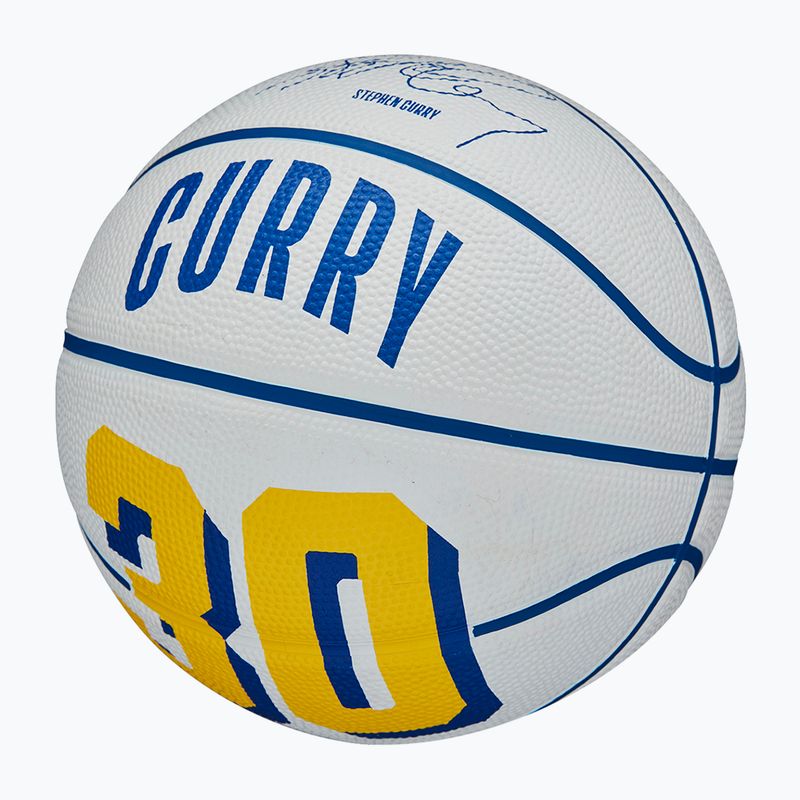 Piłka do koszykówki dziecięca Wilson NBA Player Icon Mini Curry white rozmiar 3 4