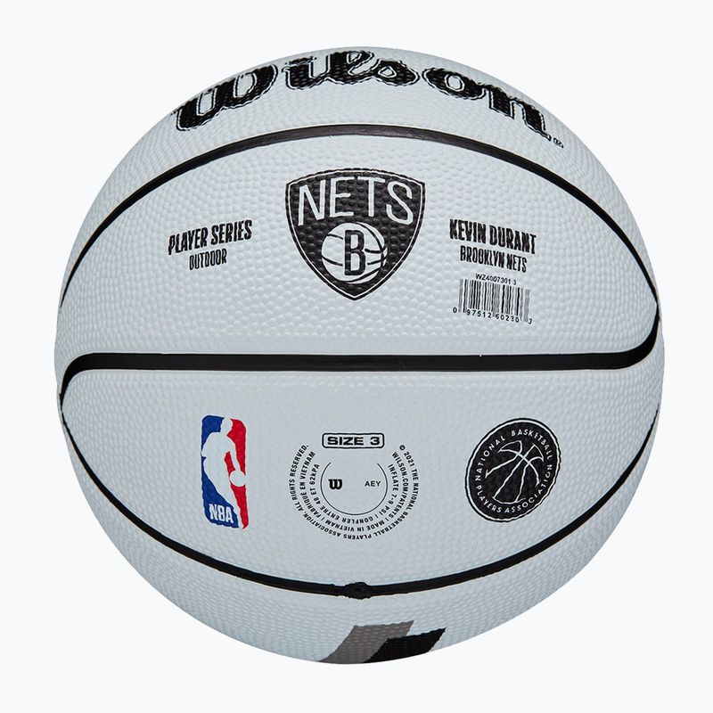 Piłka do koszykówki dziecięca Wilson NBA Player Icon Mini Durant grey rozmiar 3 6