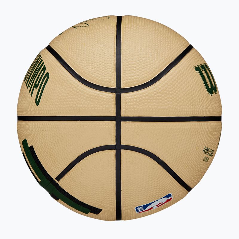 Piłka do koszykówki dziecięca Wilson NBA Player Icon Mini Giannis green/beige rozmiar 3 5
