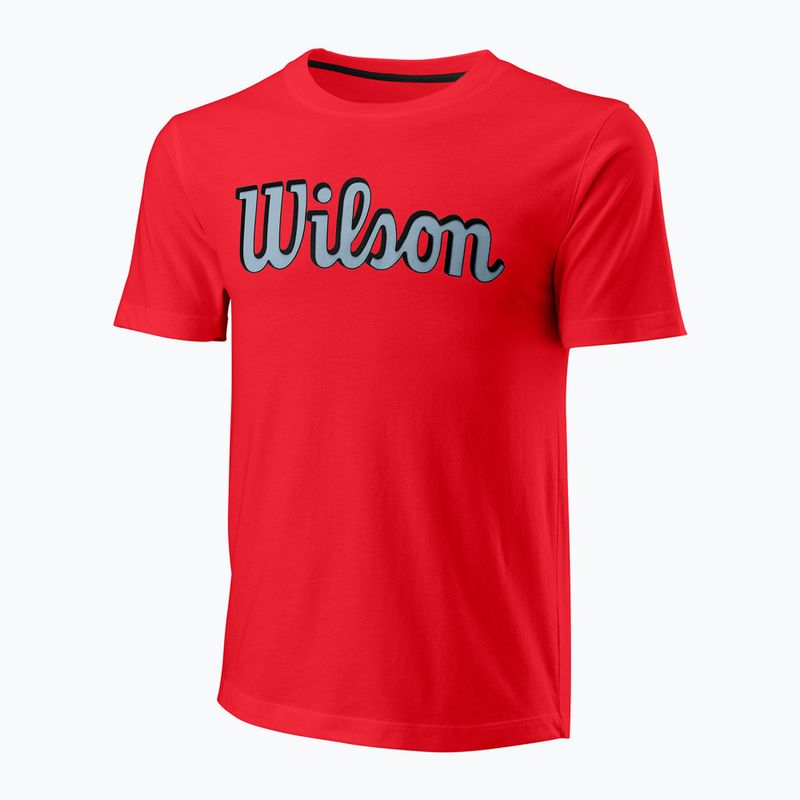 Koszulka tenisowa męska Wilson Script Eco Cotton Tee wilson red