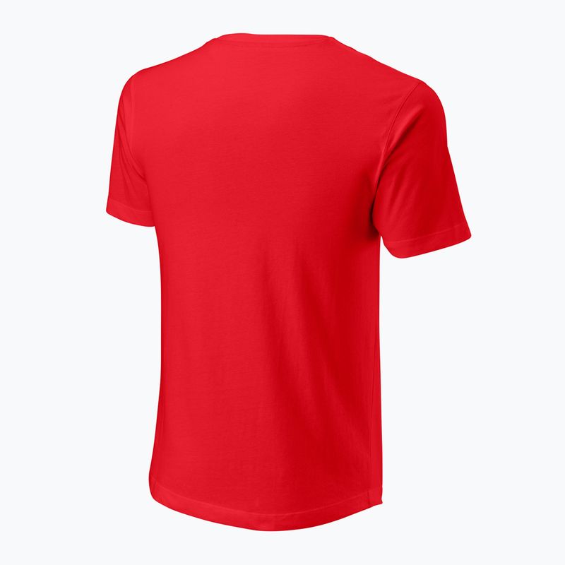Koszulka tenisowa męska Wilson Script Eco Cotton Tee wilson red 2