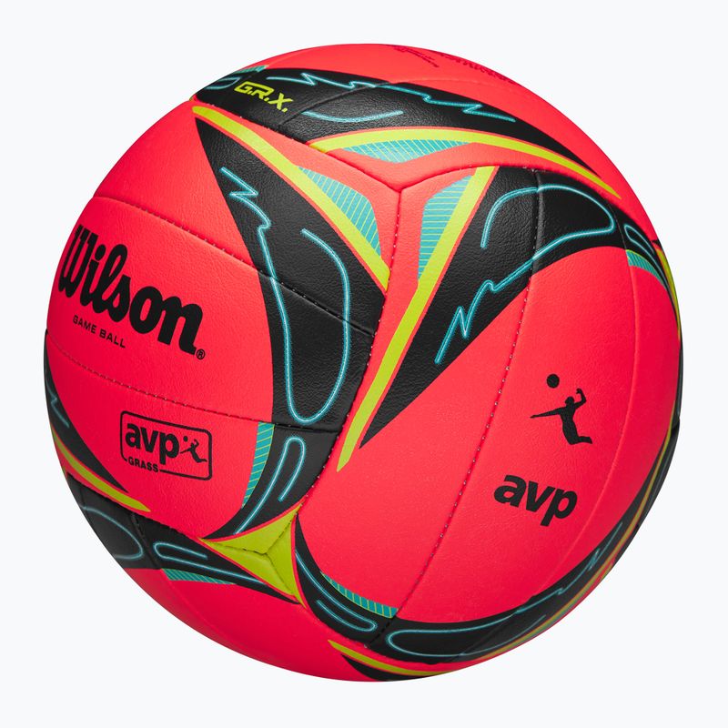 Piłka do siatkówki plażowej/na trawie Wilson AVP GRX Grass Game Ball red rozmiar 5 3