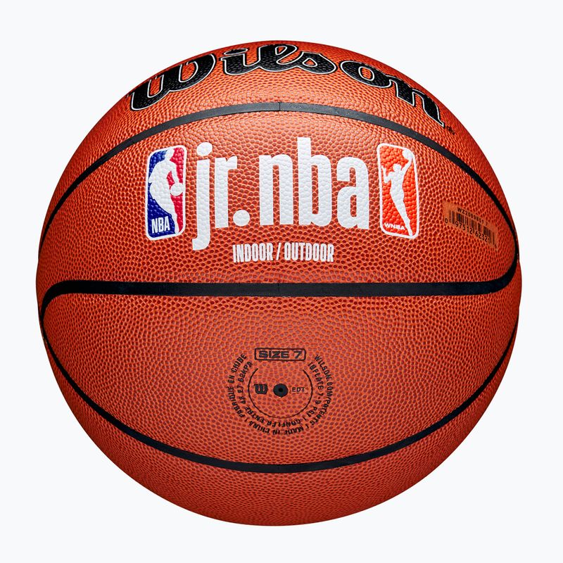Piłka do koszykówki dziecięca Wilson NBA JR Fam Logo Indoor Outdoor brown rozmiar 7 5