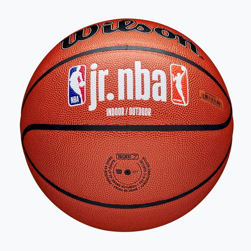 Piłka do koszykówki dziecięca Wilson NBA JR Fam Logo Indoor Outdoor brown rozmiar 6 5