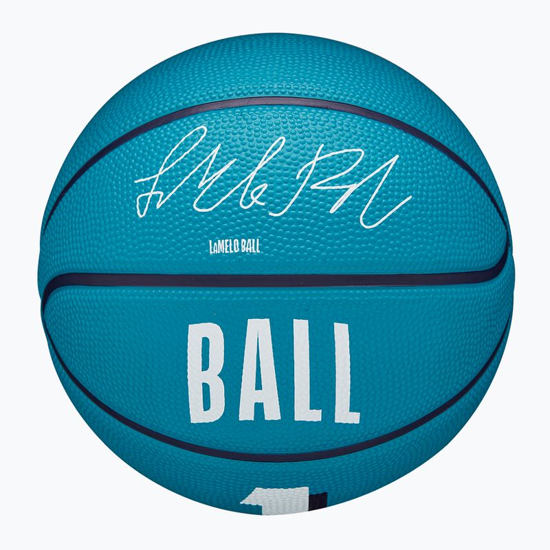Piłka do koszykówki dziecięca Wilson NBA Player Icon Mini Lamelo blue rozmiar 3