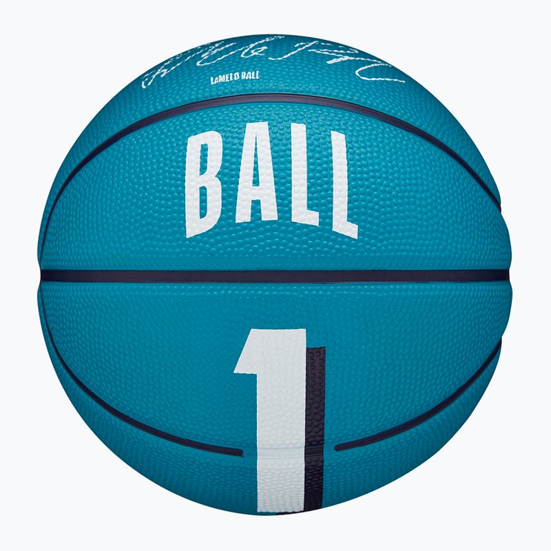 Piłka do koszykówki dziecięca Wilson NBA Player Icon Mini Lamelo blue rozmiar 3 2