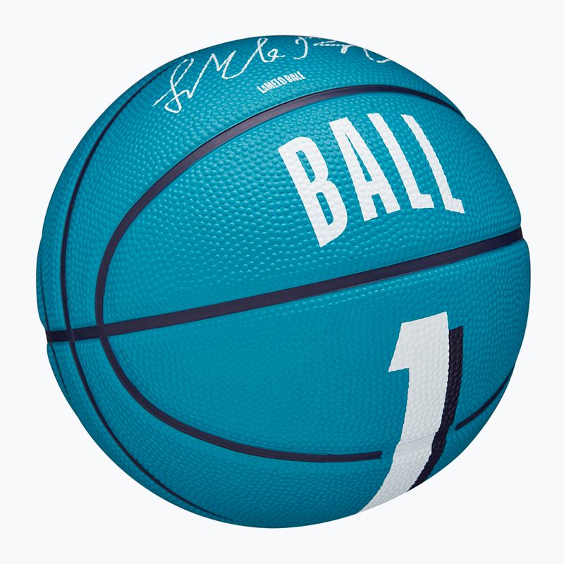 Piłka do koszykówki dziecięca Wilson NBA Player Icon Mini Lamelo blue rozmiar 3 3