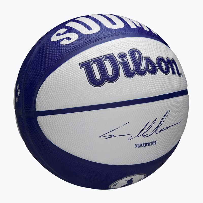 Piłka do koszykówki dziecięca Wilson NBA Player Local Markkanen blue rozmiar 5 2