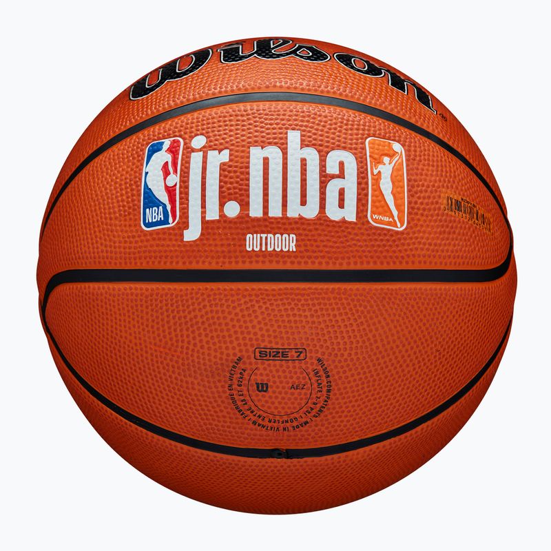Piłka do koszykówki dziecięca Wilson dziecięca NBA JR Fam Logo Authentic Outdoor brown rozmiar 7 5