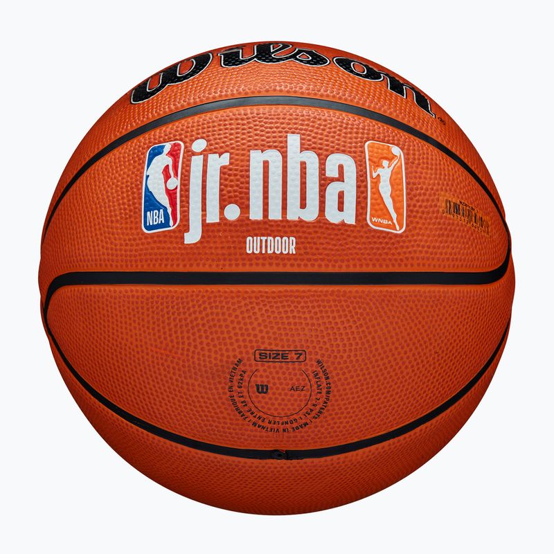 Piłka do koszykówki dziecięca Wilson NBA JR Fam Logo Authentic Outdoor brown rozmiar 5 5