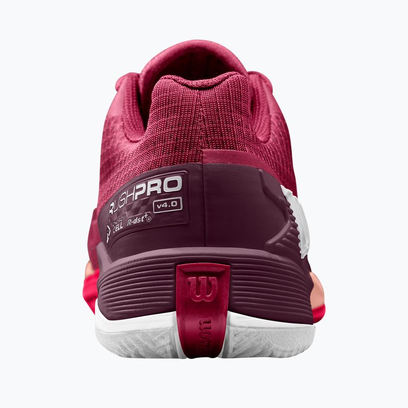 Buty do tenisa damskie Wilson Rush Pro 4.0 Clay W beet red/white/tropical peach 7