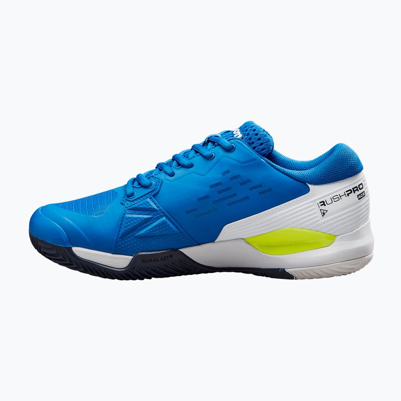 Buty do tenisa męskie Wilson Rush Pro Ace Clay lapis blue/white/safety yellow 13