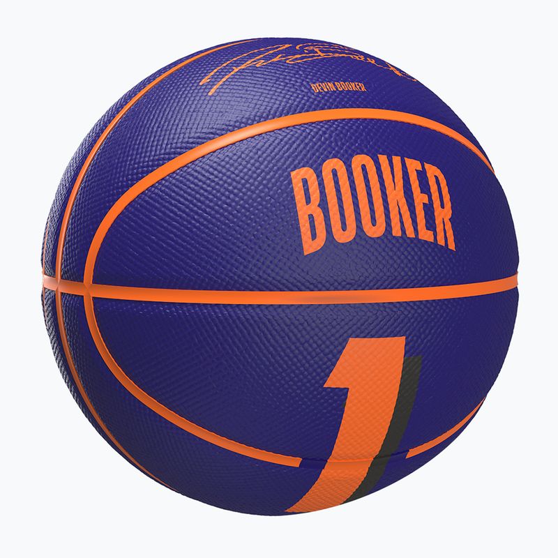Piłka do koszykówki dziecięca Wilson NBA Player Icon Mini Booker navy rozmiar 3 2