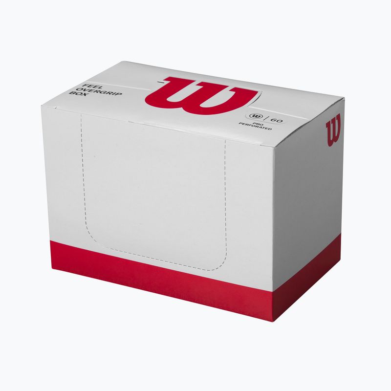 Owijki do rakiet tenisowych Wilson Pro Overgrip Perforated Box 60 szt. white 3
