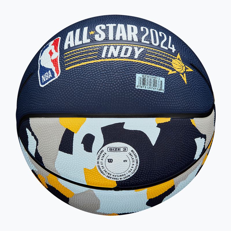 Piłka do koszykówki dziecięca Wilson 2024 NBA All Star Mini rozmiar 3 5