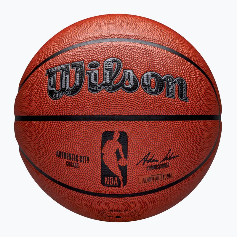 Piłka do koszykówki Wilson NBA Authentic City Chicago brown rozmiar 7 7