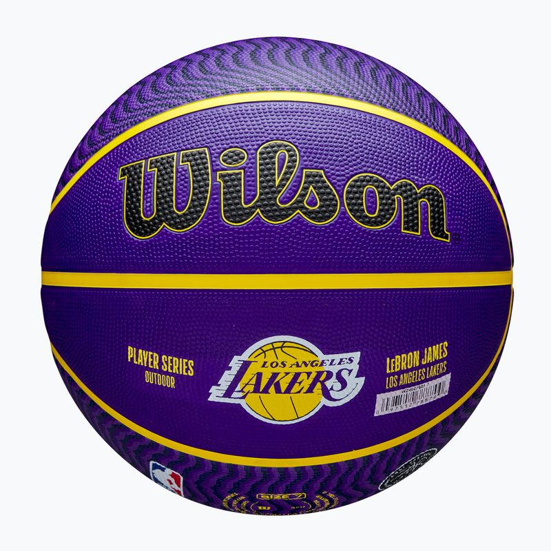 Piłka do koszykówki Wilson NBA Player Icon Outdoor Lebron blue rozmiar 7 5