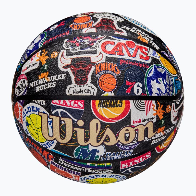 Piłka do koszykówki Wilson NBA All Team Retro multicolour rozmiar 7 5
