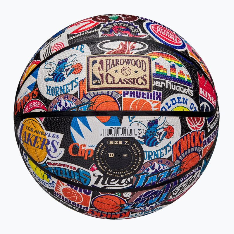 Piłka do koszykówki Wilson NBA All Team Retro multicolour rozmiar 7 6