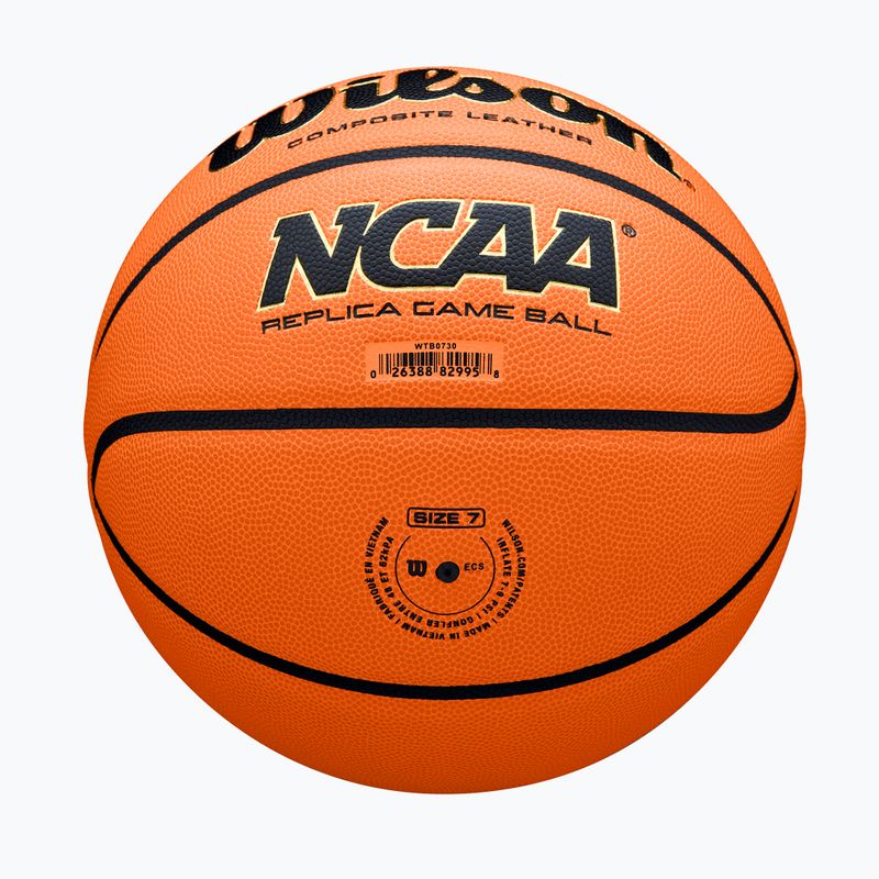 Piłka do koszykówki Wilson NCAA Replica Game orange rozmiar 7 6