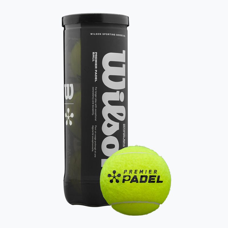 Piłki do padla Wilson Premier Padel 3 szt. yellow