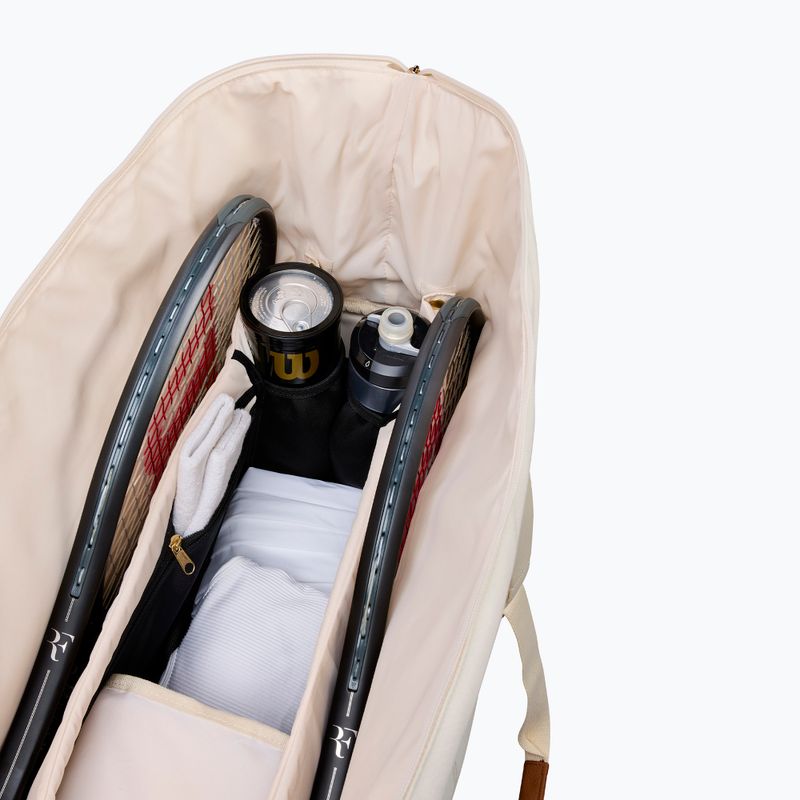 Torba tenisowa Wilson Roger Federer Lawn Practice Duffel 6Pk cream 3