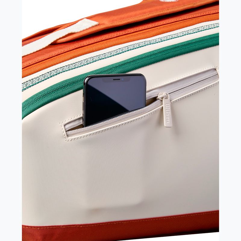 Torba tenisowa Wilson Roland Garros Super Tour 9Pk 2026 cream/clay/green 6