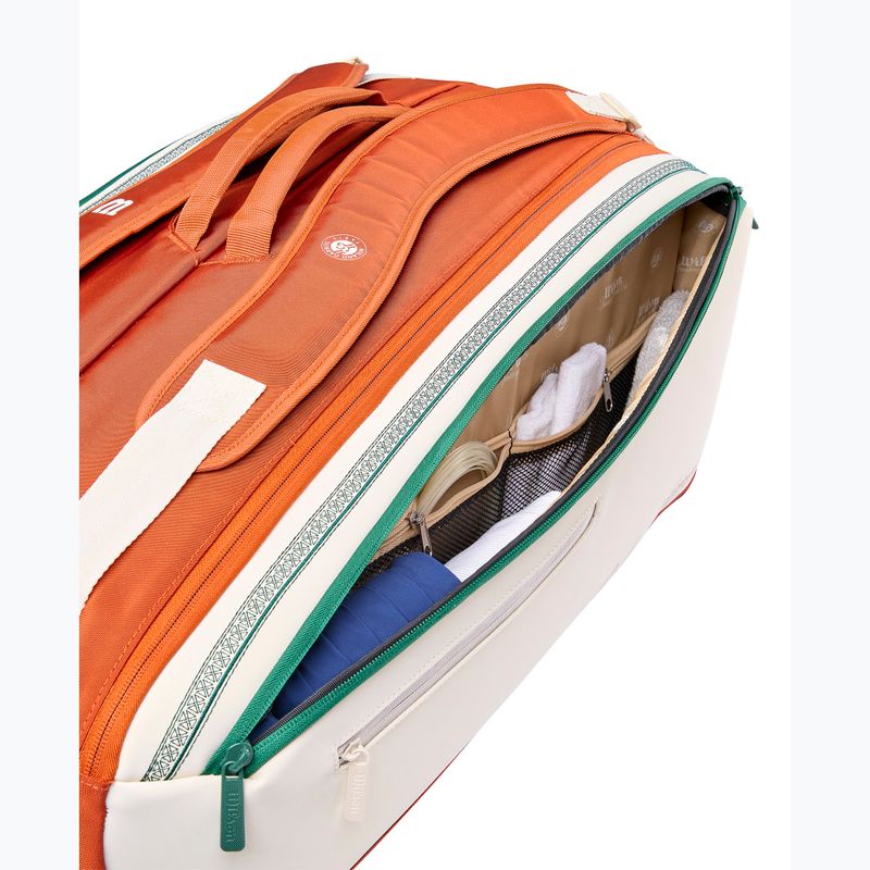 Torba tenisowa Wilson Roland Garros Super Tour 9Pk 2026 cream/clay/green 7