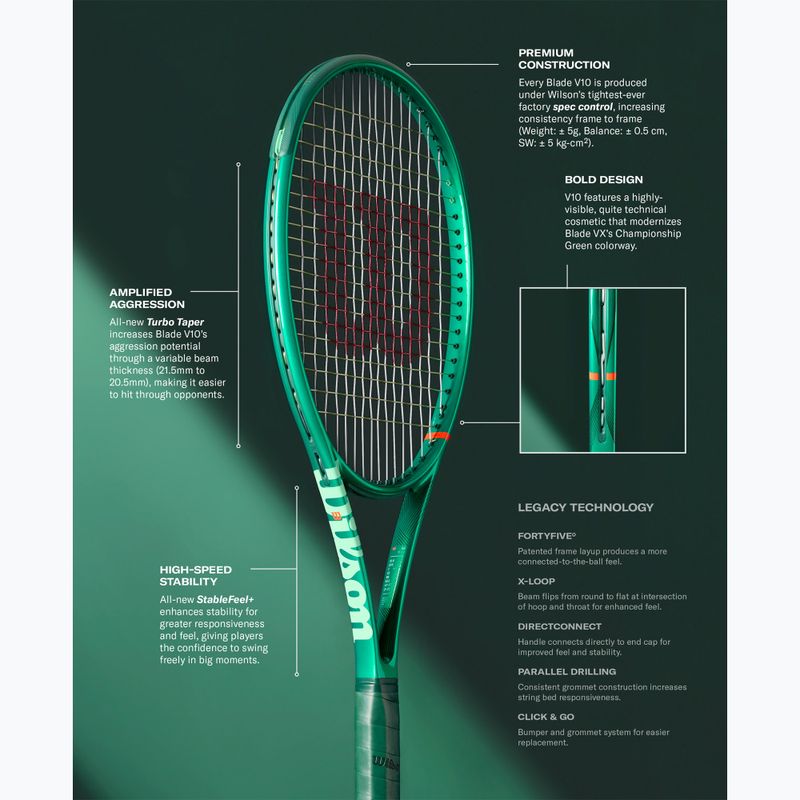 Rakieta tenisowa dziecięca Wilson Blade Jr 26 V10 green 8