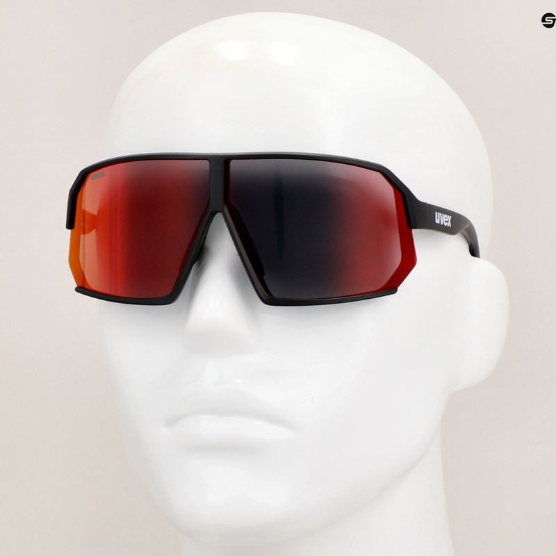 Okulary przeciwsłoneczne UVEX Sportstyle 237 black matt/mirror red 7