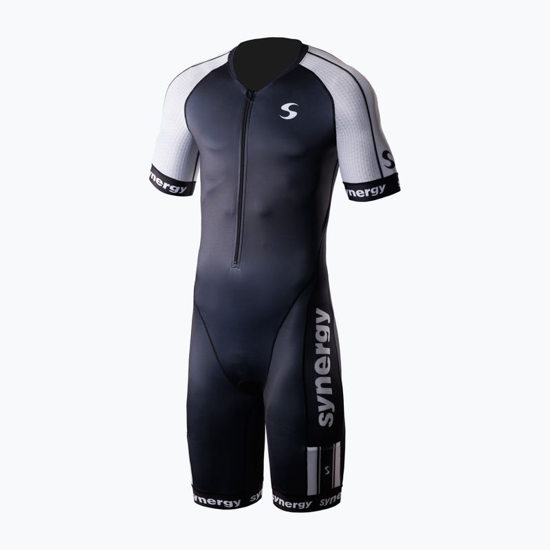 Kombinezon triathlonowy męski Synergy Elite Short Sleeve Trisuit salt & pepper