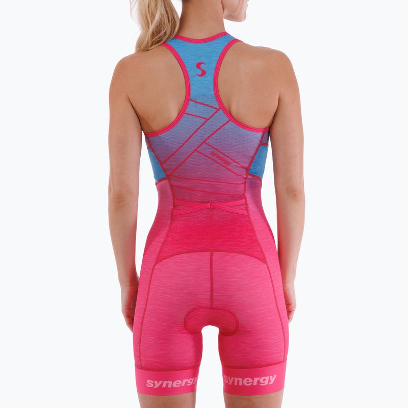Kombinezon triathlonowy damski Synergy Pro Sleeveless Racerback Trisuit punch 3