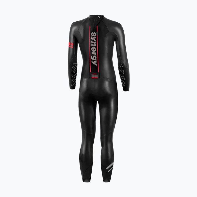 Pianka triathlonowa damska Synergy Adrenaline Full Sleeve 5 mm black/red 2
