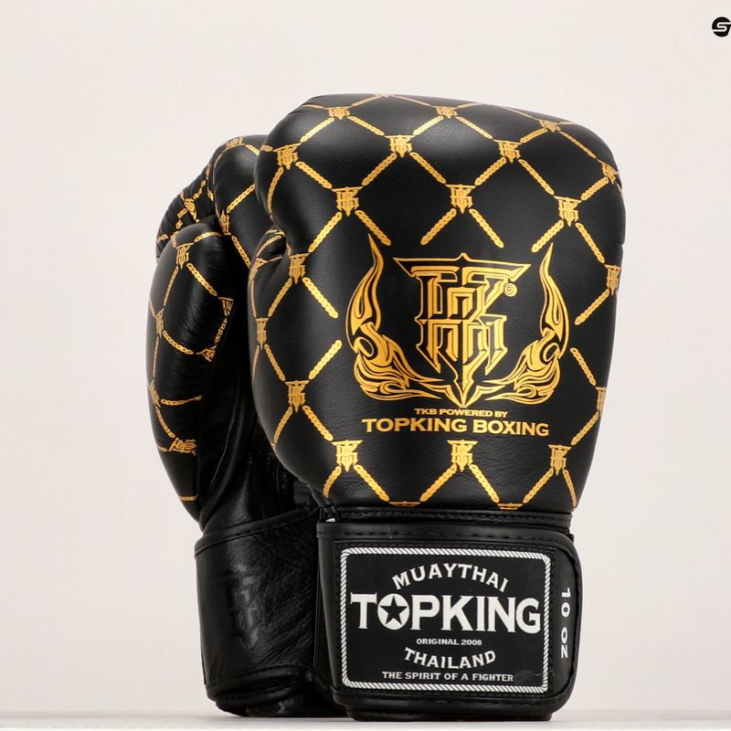 Rękawice bokserskie Top King Boxing Chain black/gold 6
