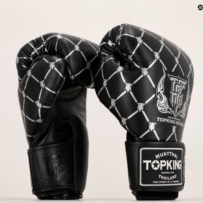 Rękawice bokserskie Top King Boxing Chain black/silver 6