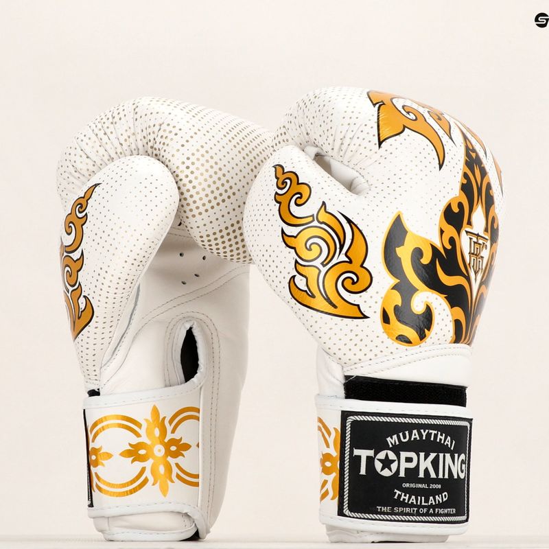 Rękawice bokserskie Top King Boxing Kanok white 7