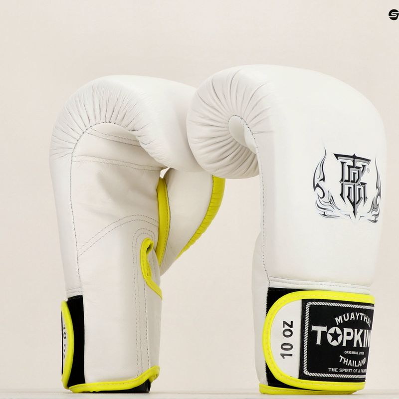 Rękawice bokserskie Top King Boxing Reborn white/yellow 6