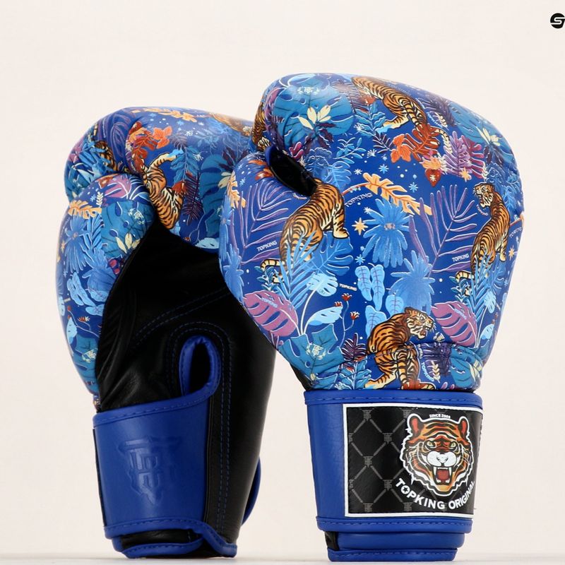 Rękawice bokserskie Top King Boxing Wild Tiger black/blue 6