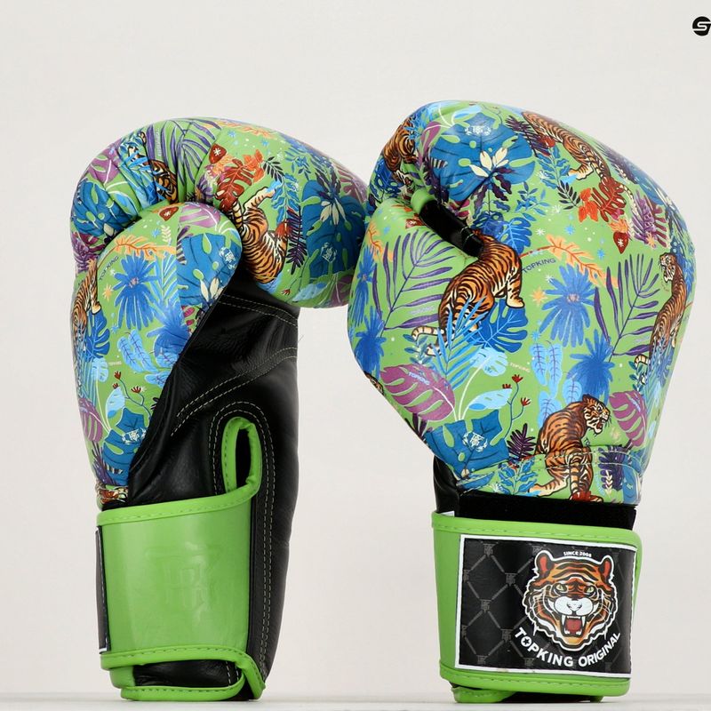 Rękawice bokserskie Top King Boxing Wild Tiger black/green 6
