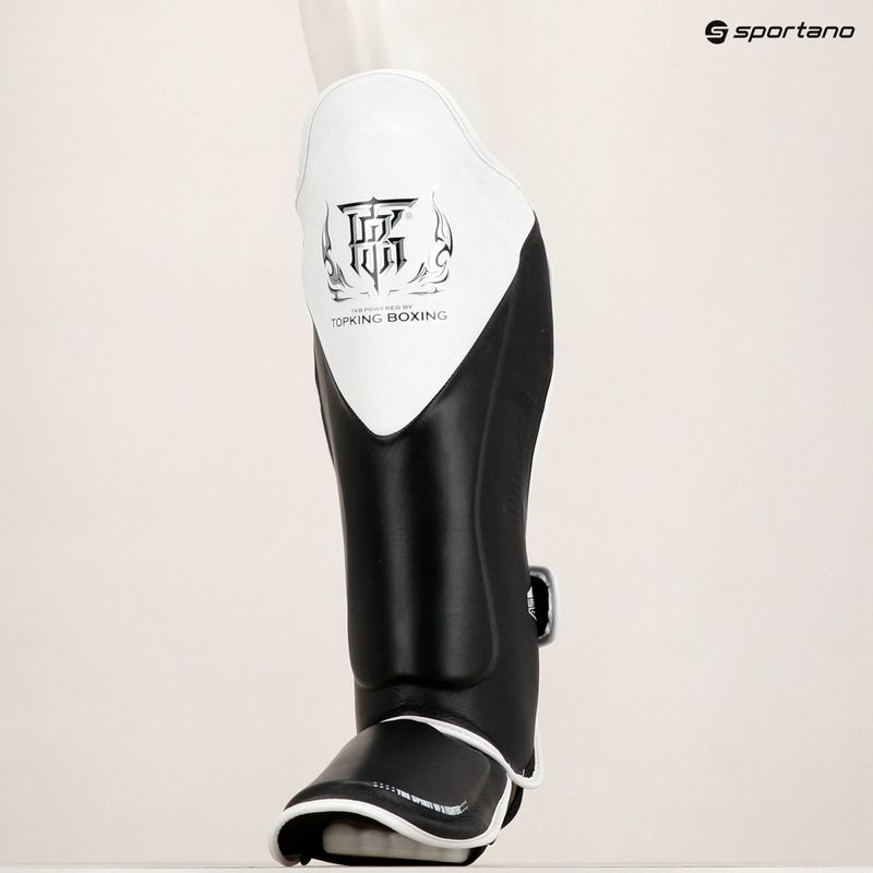 Ochraniacze piszczeli i stóp Top King Shin Guards Blend black/white 8