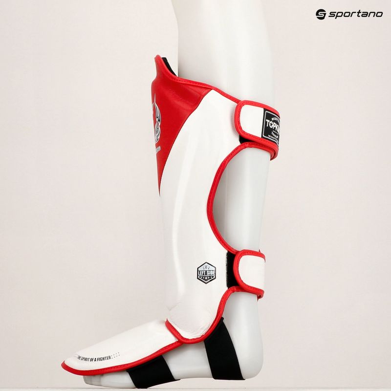 Ochraniacze piszczeli i stóp Top King Shin Guards Blend white/red 8