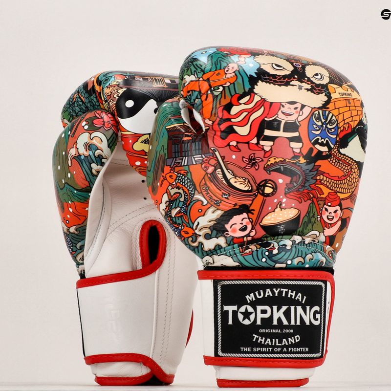 Rękawice bokserskie Top King Boxing Culture white/red TKBGCT-1C1 7