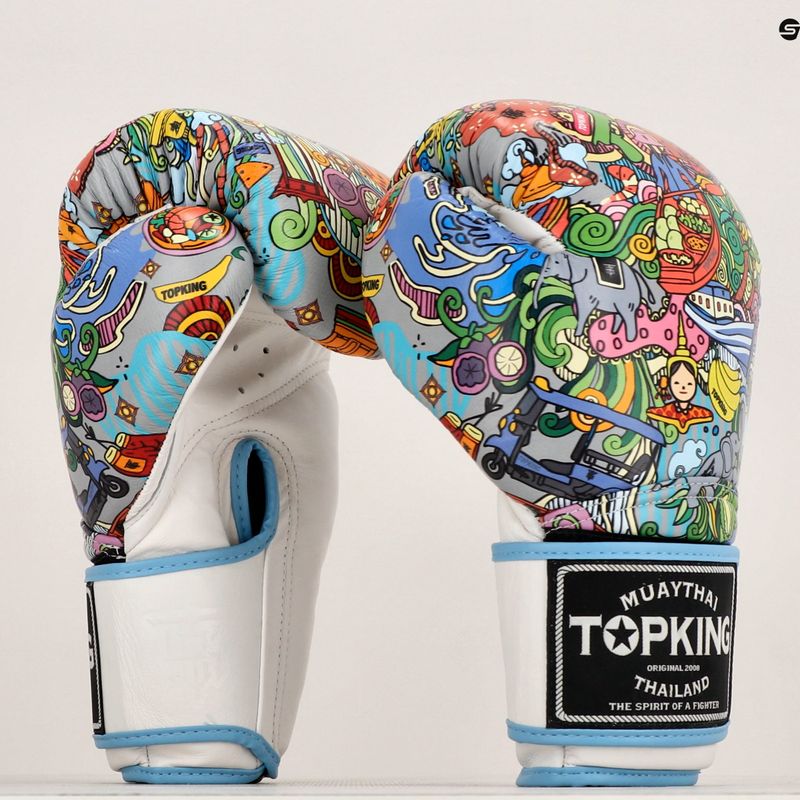 Rękawice bokserskie Top King Boxing Culture white/blue 7
