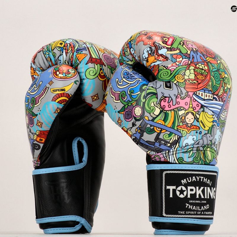Rękawice bokserskie Top King Boxing Culture black/blue 7