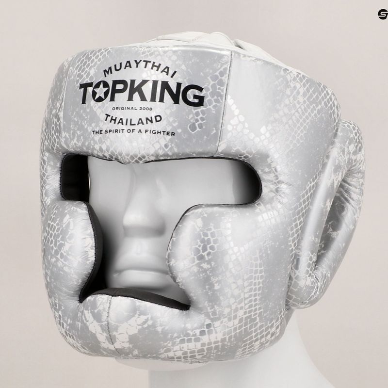 Kask bokserski Top King Super Star white/silver 7