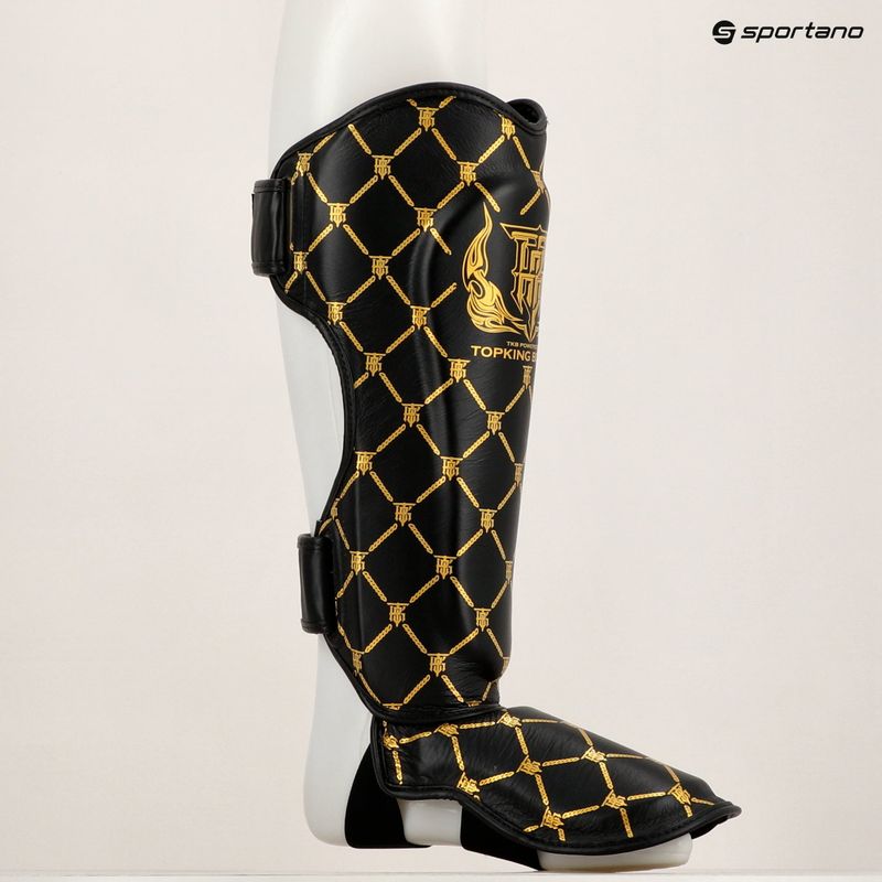 Ochraniacze piszczeli i stóp Top King Chain black/gold 6
