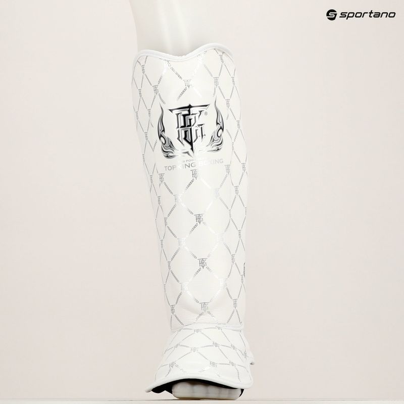 Ochraniacze piszczeli i stóp Top King Chain white/silver 6